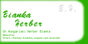 bianka herber business card